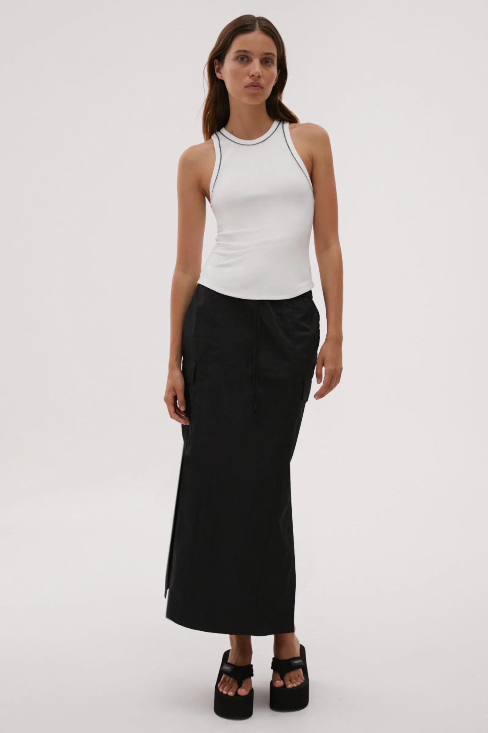 MISHA URBAN - JALEN MIDI SKIRT (BLACK)