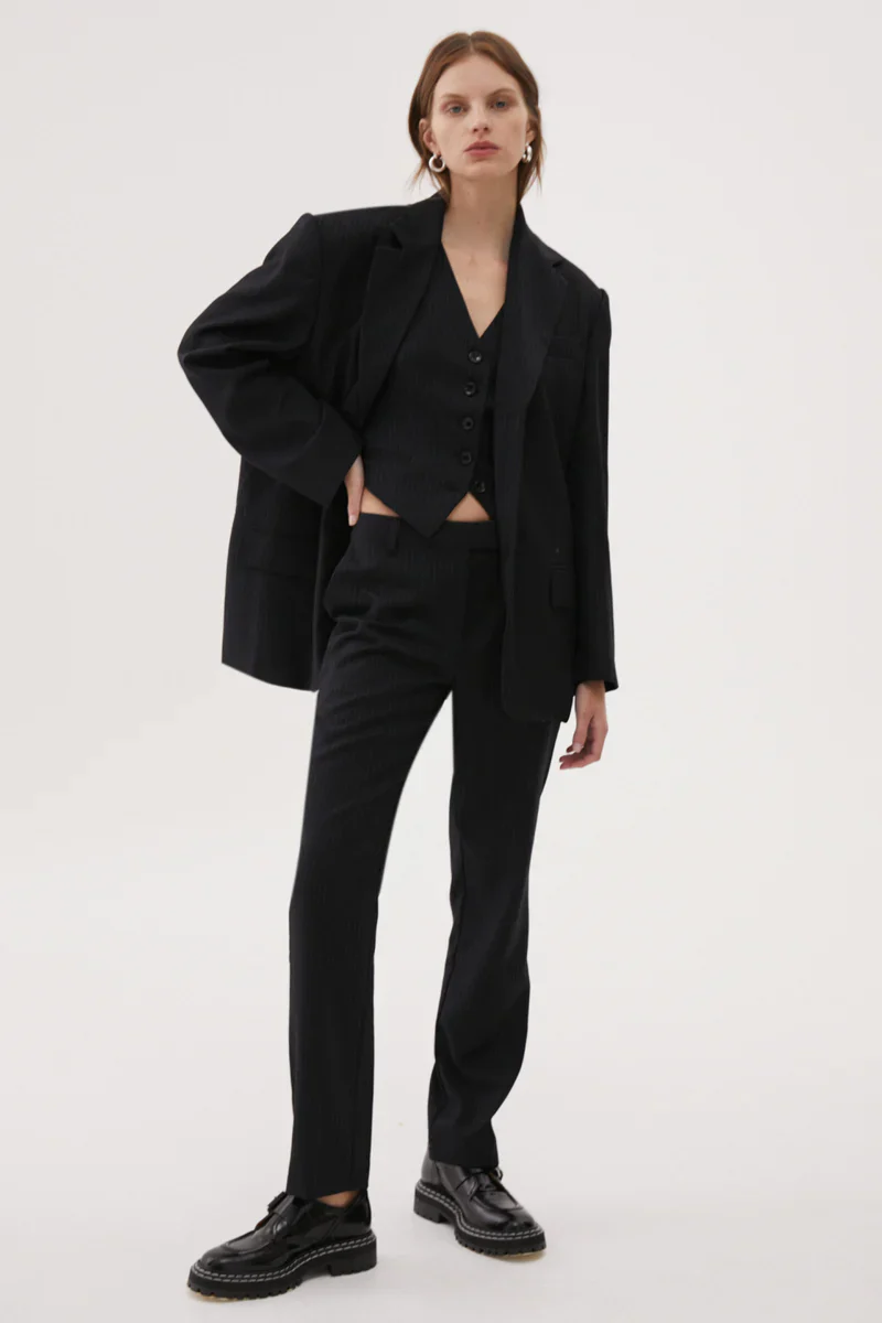 MISHA URBAN - ODALIS VEST (NAVY PINSTRIPE) - Image 5