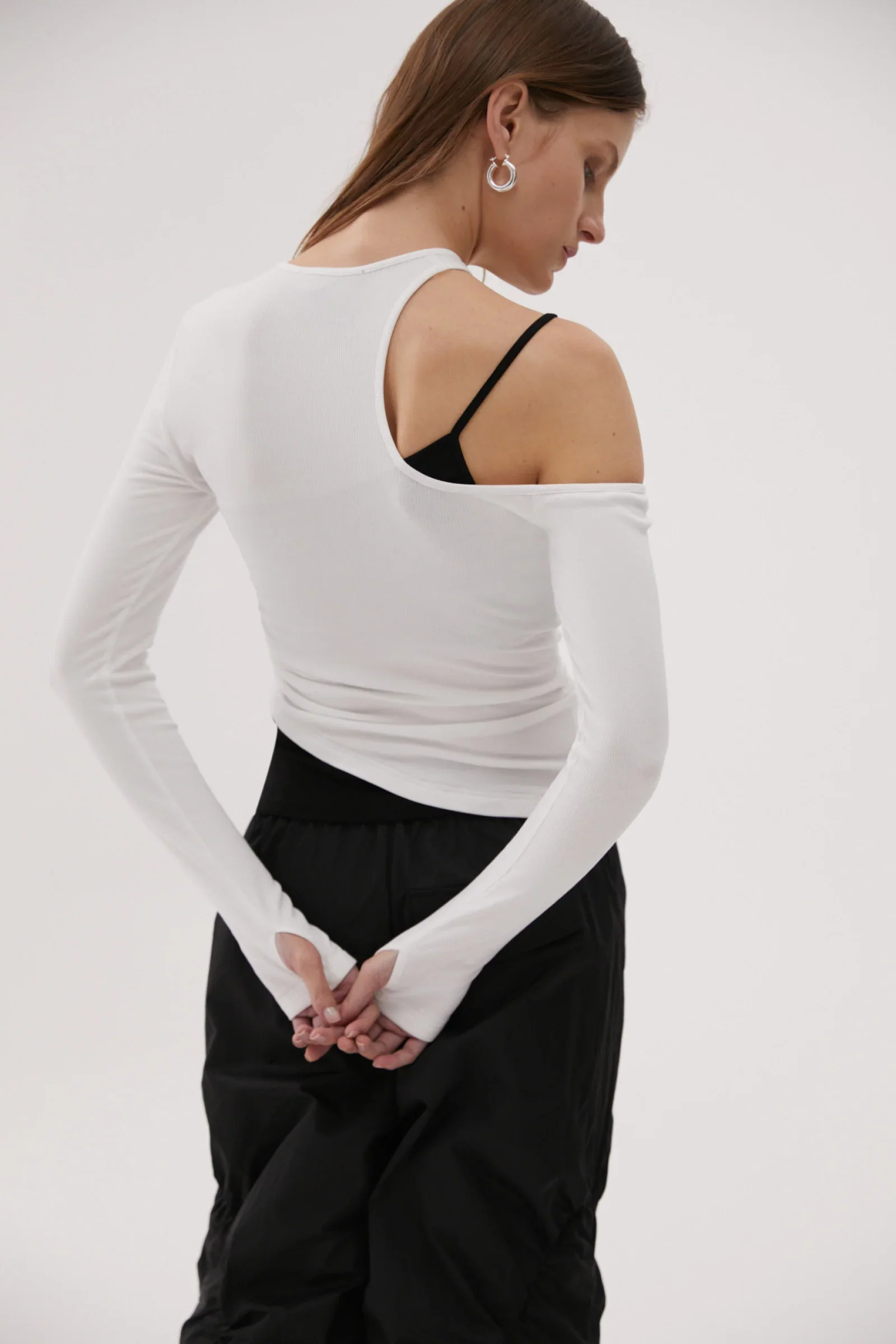 MISHA URBAN - TANNER TOP (IVORY & BLACK) - Image 4