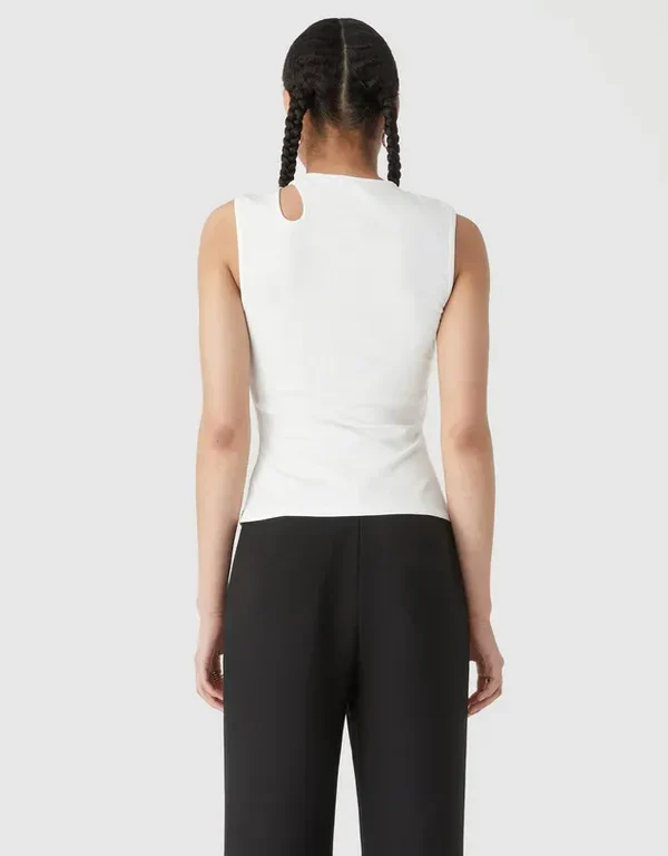 MISHA URBAN - ZION RIB JERSEY TANK (IVORY) - Image 2