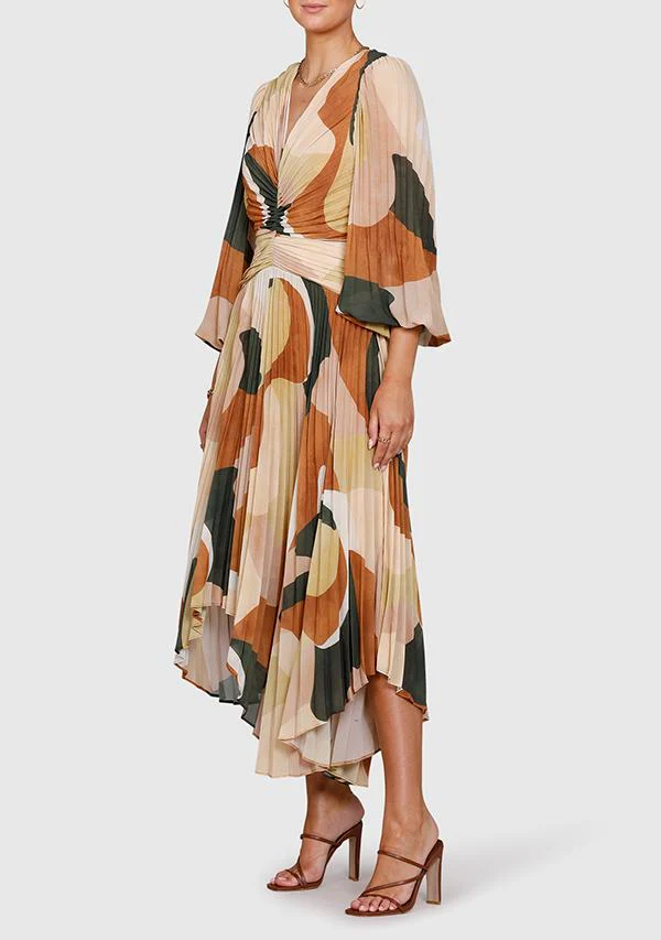 MNISTRY OF STYLE - Retro Resort Pleated Midi Dress   FINAL SALE - Image 4