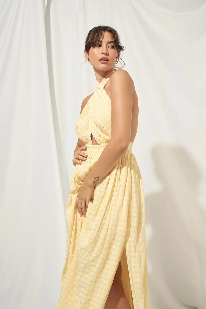 MØN RENN - Lucid Midi Dress (Lemoncello) - Image 4