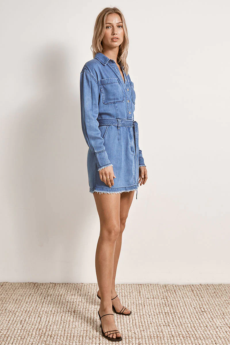 MON RENN - ODYSSEY MINI DRESS (DENIM) - Image 3