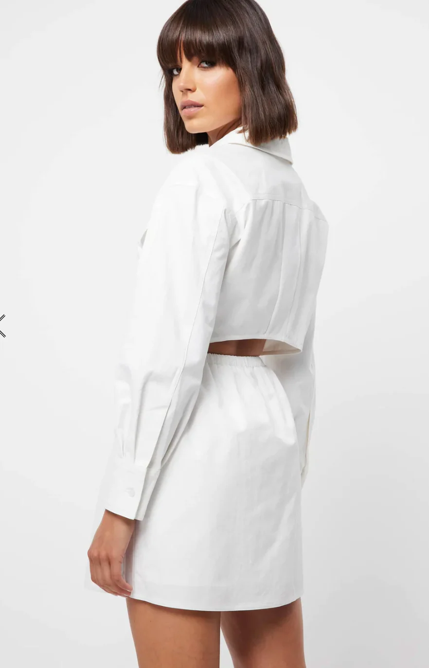 MOSSMAN - Dual Action Mini Dress (White) - Image 3