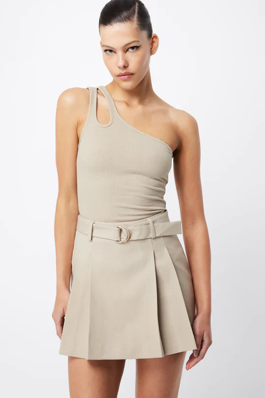 MOSSMAN - FABLE MINI SKIRT (BEIGE) - Image 2