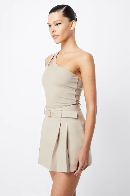 MOSSMAN - FABLE MINI SKIRT (BEIGE) - Image 4