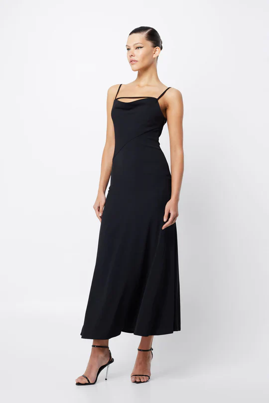 MOSSMAN - MANIFEST MAXI DRESS (BLACK) - Image 3