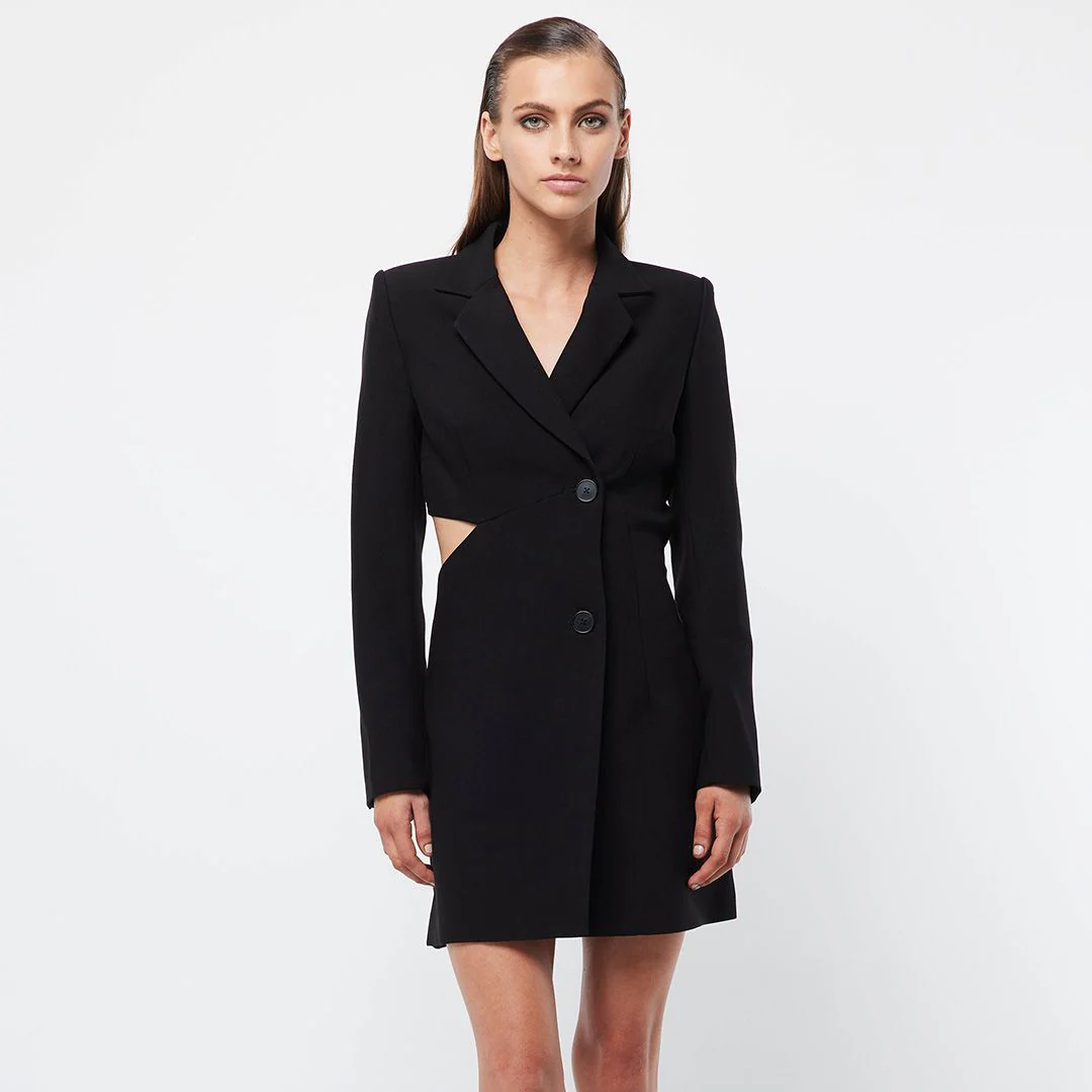 MOSSMAN - MEET AGAIN BLAZER DRESS (BLACK) - Image 3