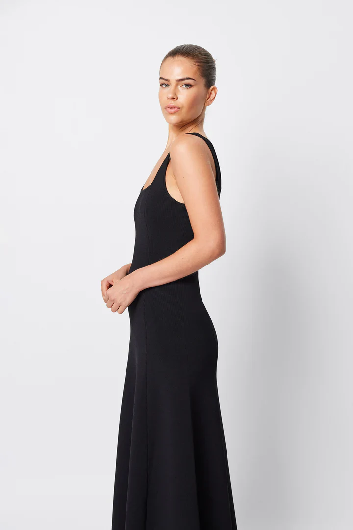 MOSSMAN - MONACO MAXI DRESS (BLACK) - Image 5