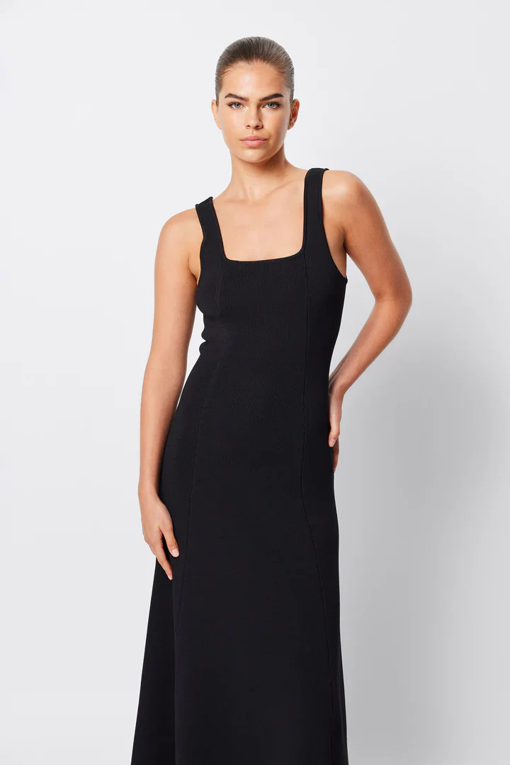 MOSSMAN - MONACO MAXI DRESS (BLACK) - Image 6