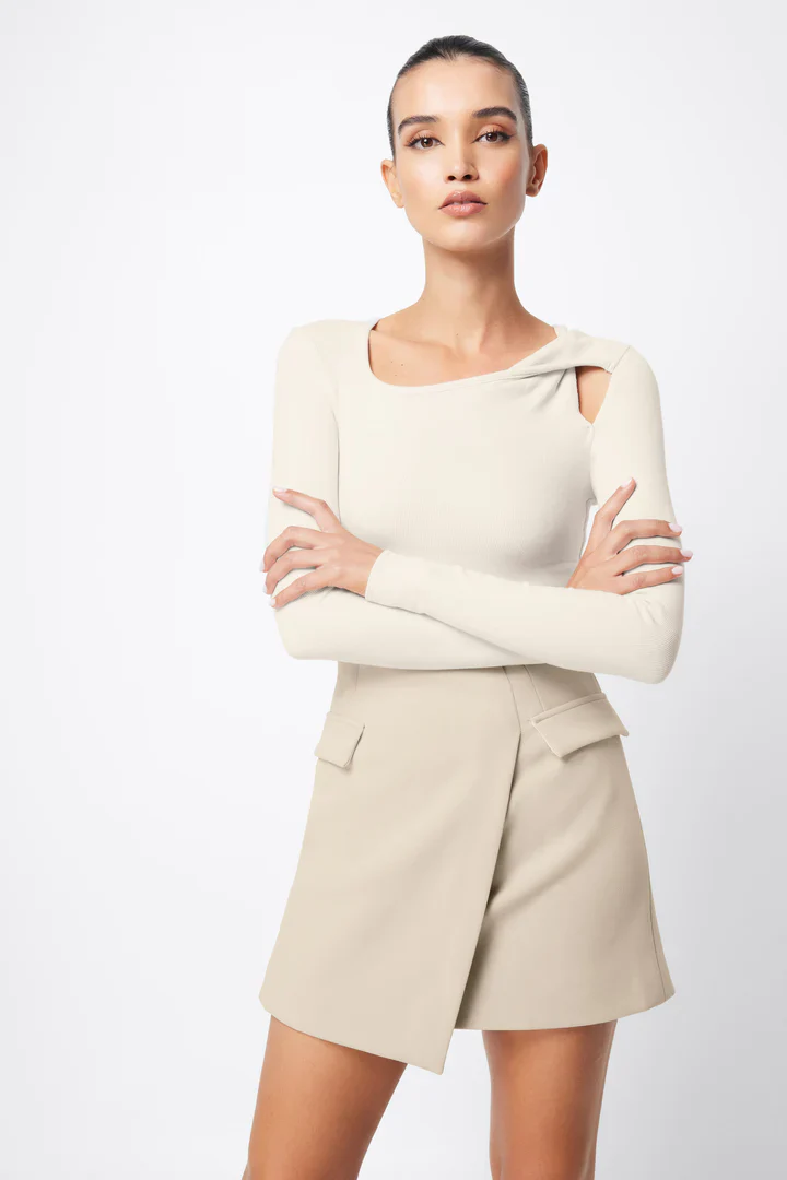 MOSSMAN - ON MY WAY MINI SKIRT (NATURAL)