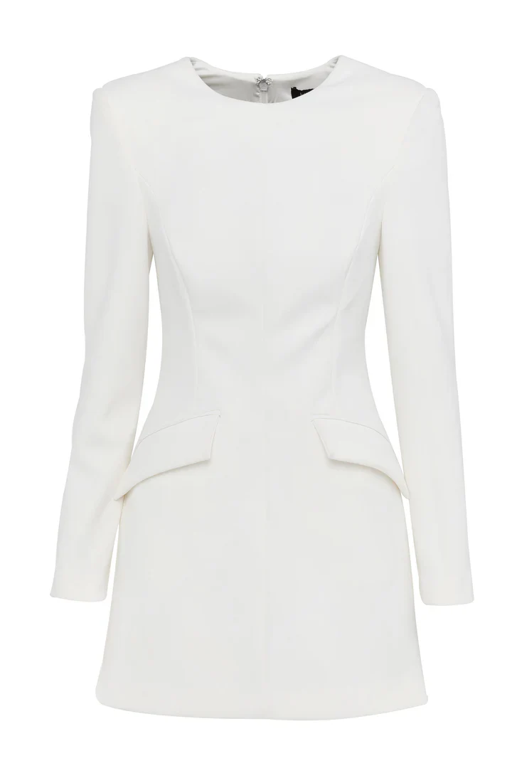 MOSSMAN - PARALLEL MINI DRESS (WHITE)