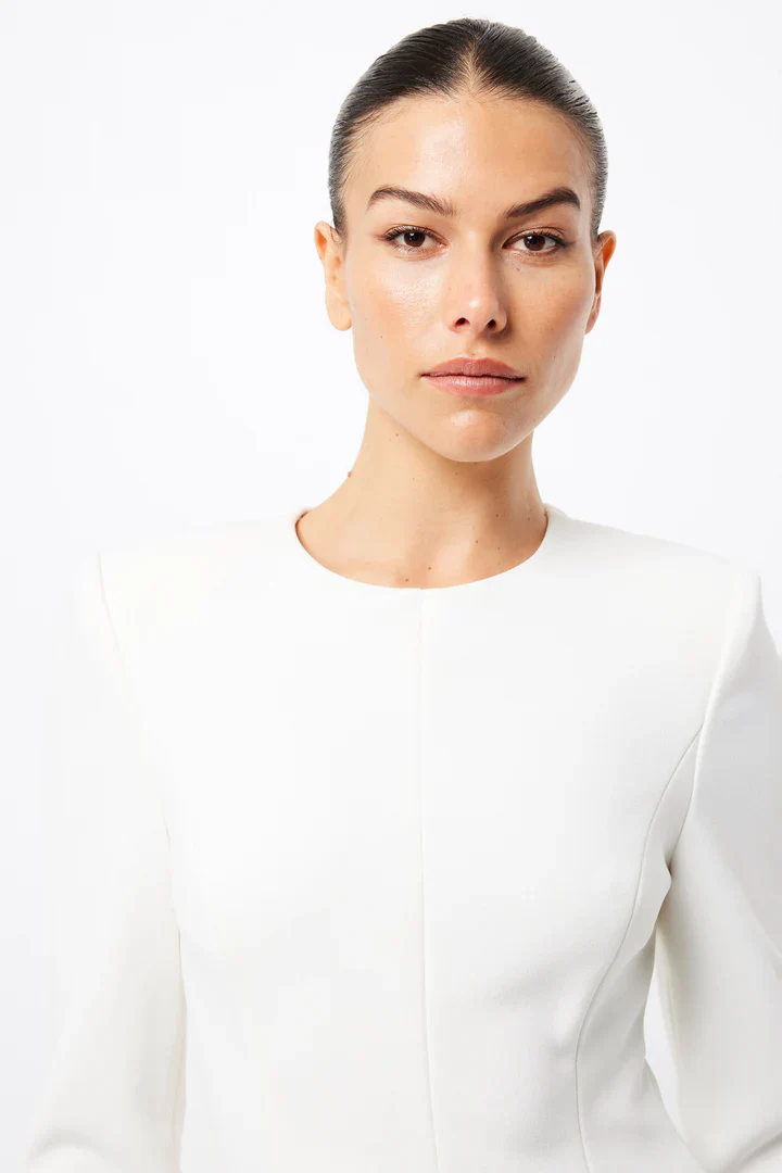 MOSSMAN - PARALLEL MINI DRESS (WHITE) - Image 7