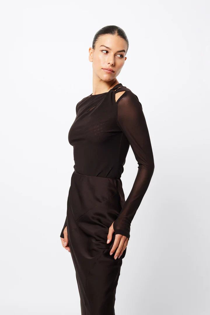 MOSSMAN - PUNCTURED TOP (CHOCOLATE) - Image 4
