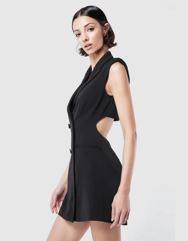 MOSSMAN - The Como Blazer Dress (Black) - Image 3