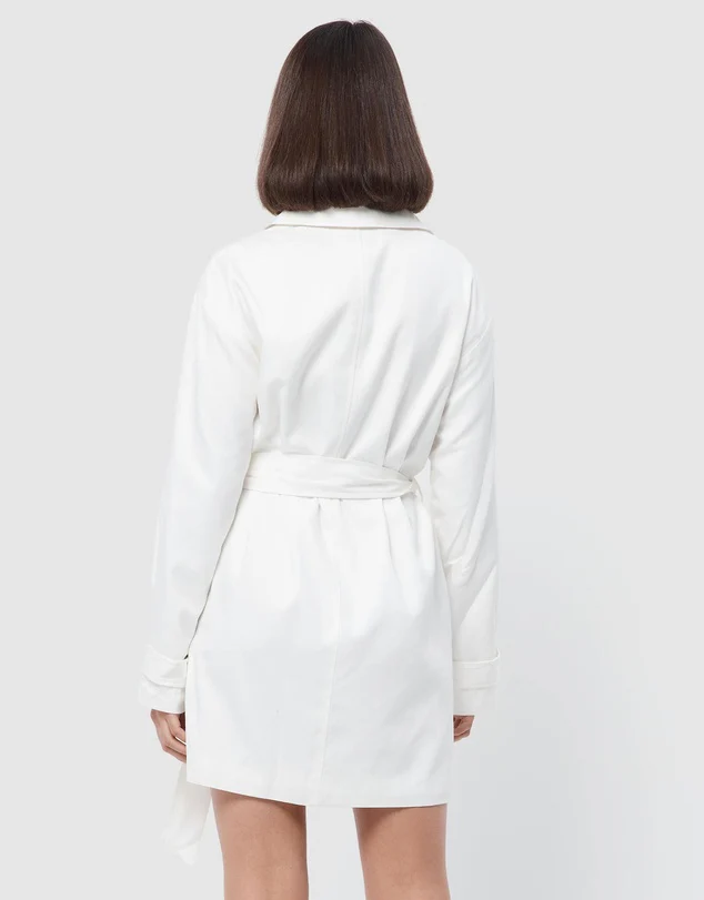MOSSMAN - The Lexington Shirt Dress (White) - Image 4