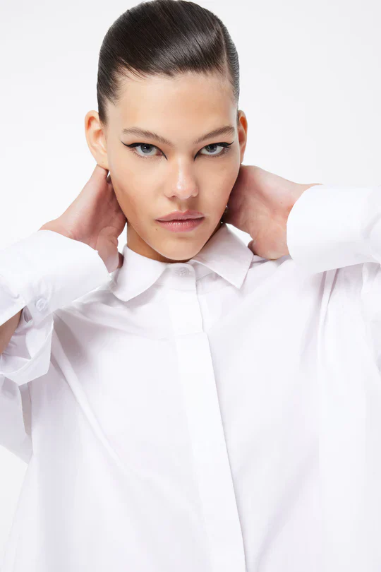 MOSSMAN - TIE BREAKER SHIRT (WHITE) - Image 6