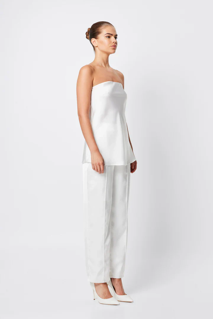 MOSSMAN - TOULOUSE STRAPLESS TOP (WHITE) - Image 4