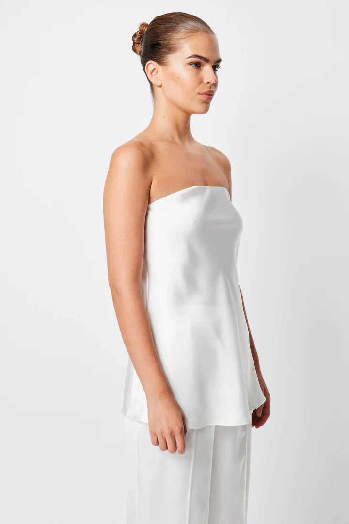 MOSSMAN - TOULOUSE STRAPLESS TOP (WHITE) - Image 5