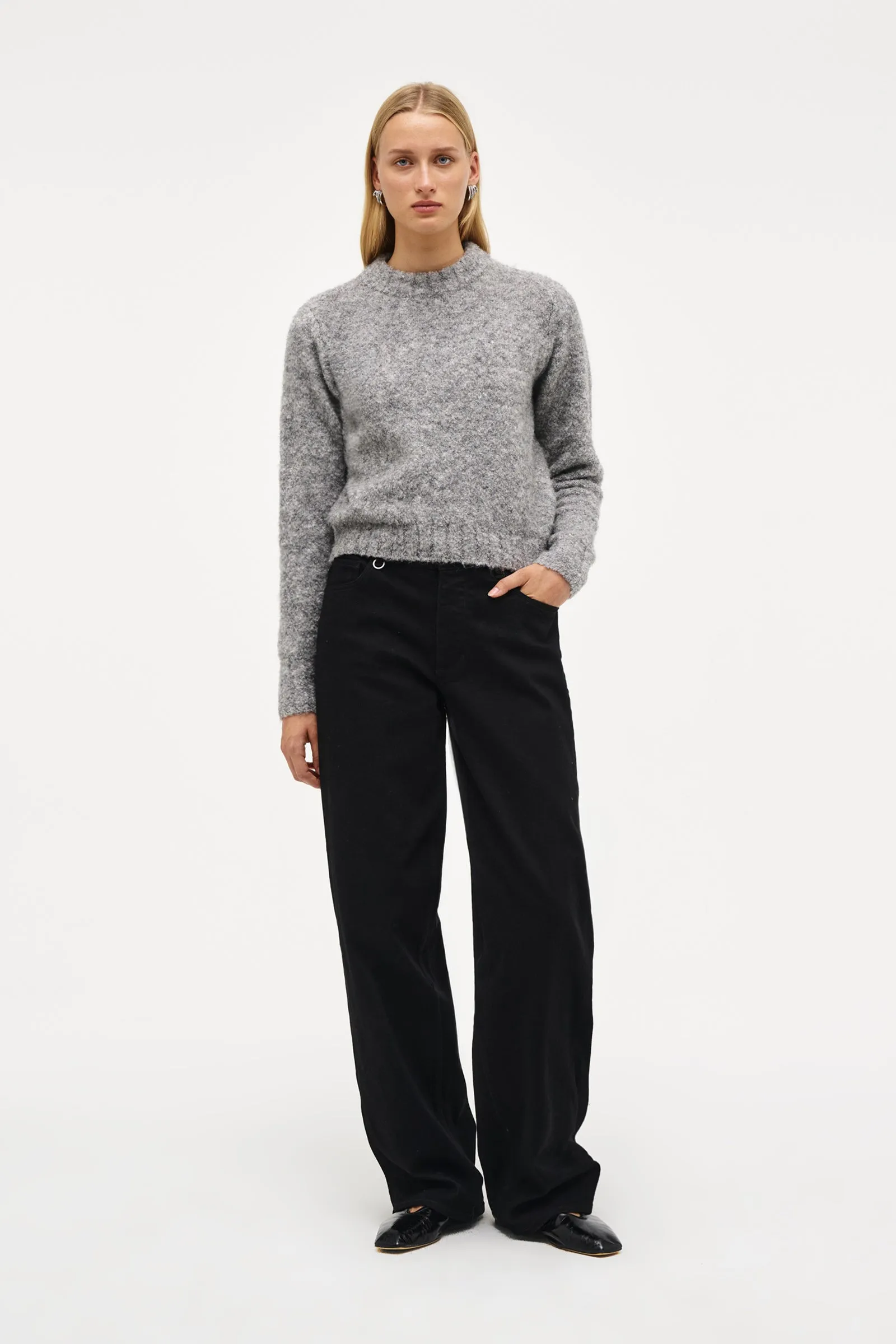 NEUW DENIM - BOUCLE CREW (CHARCOAL MARLE)