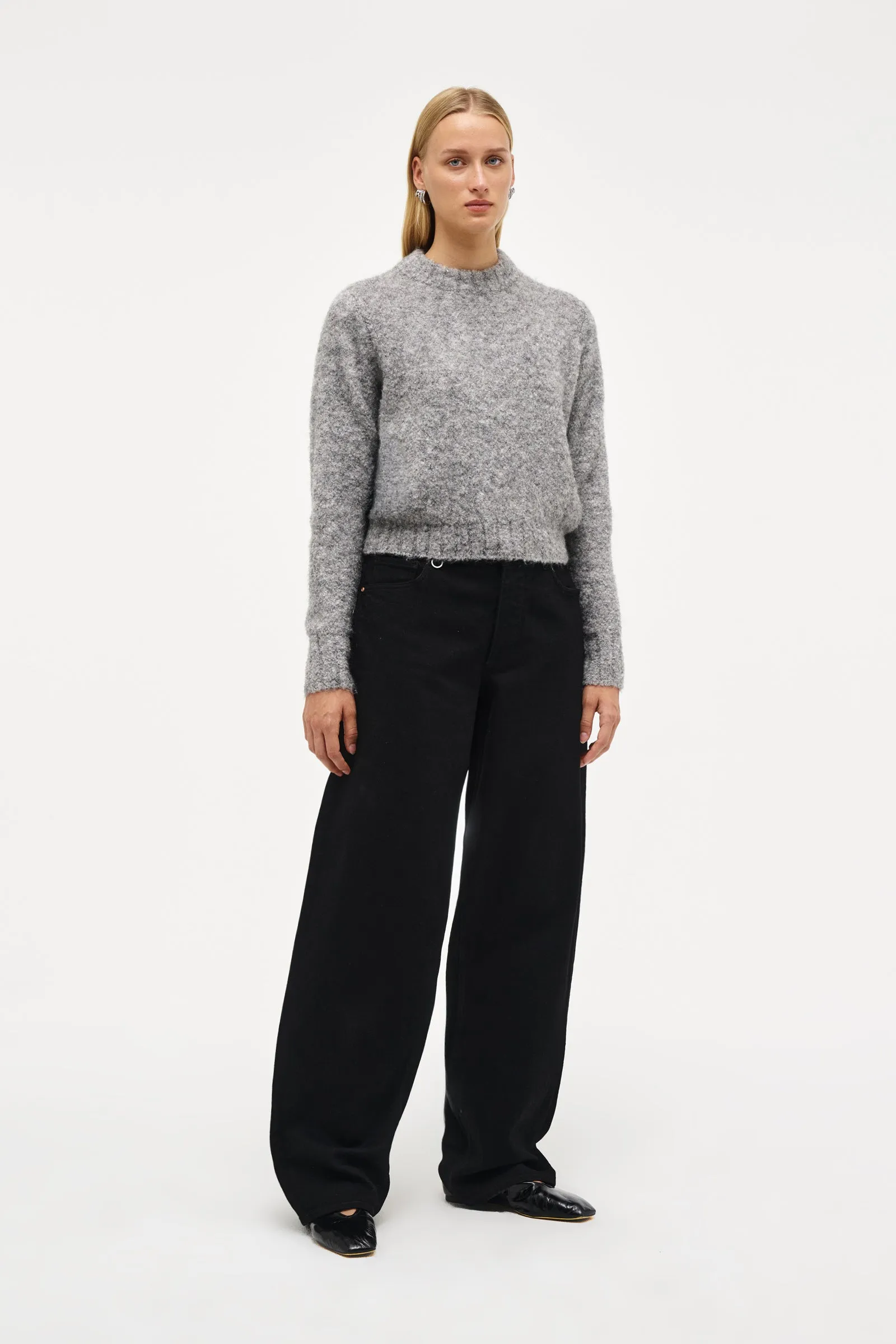 NEUW DENIM - BOUCLE CREW (CHARCOAL MARLE) - Image 3