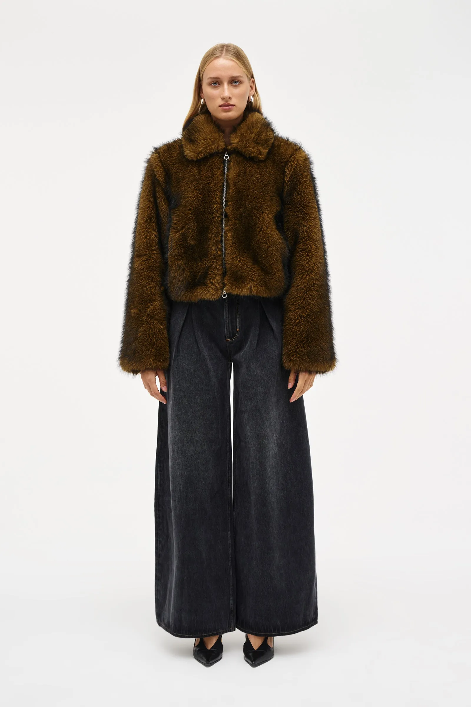 NEUW DENIM - FAUX FUR JACKET (HONEY) - Image 2
