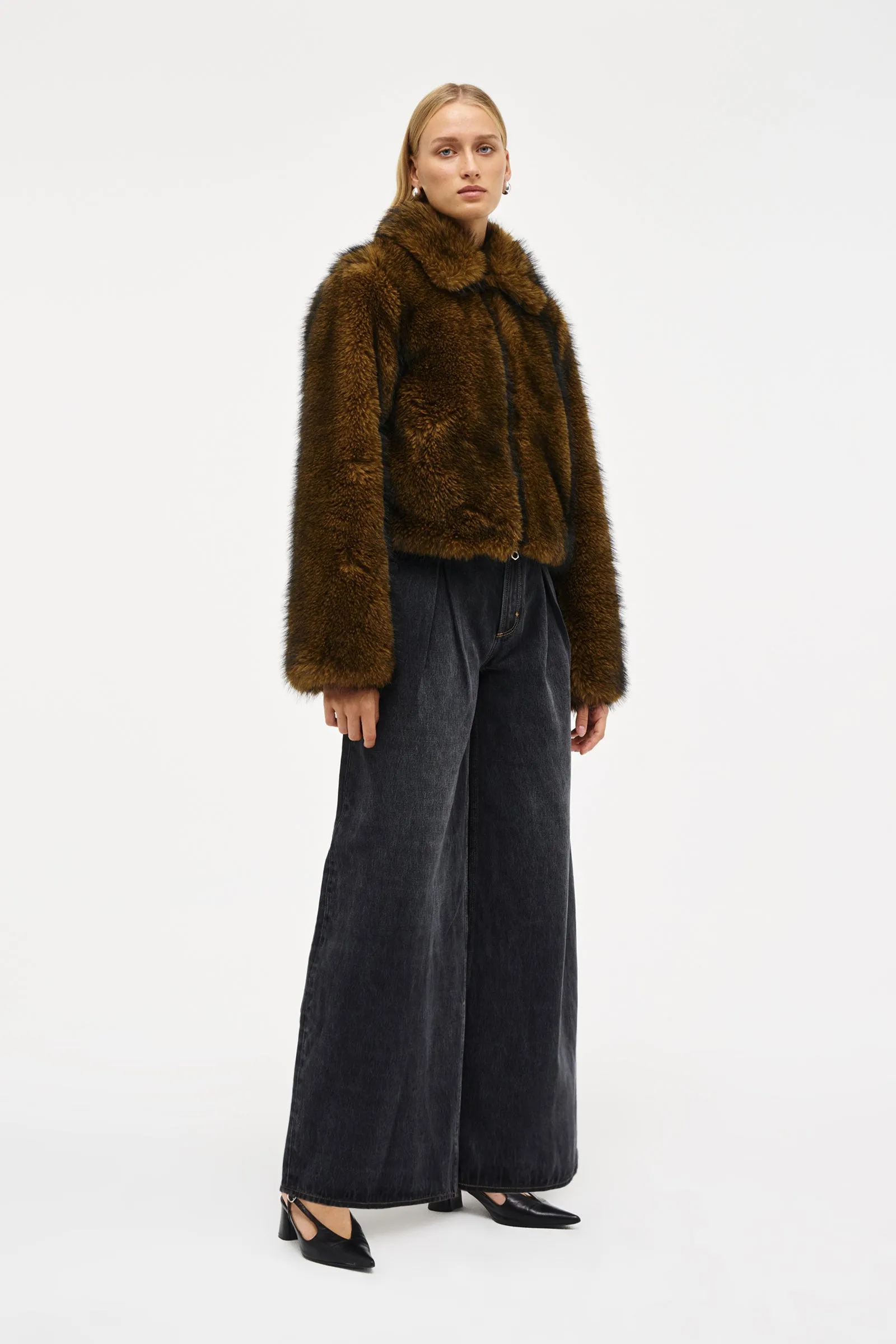 NEUW DENIM - FAUX FUR JACKET (HONEY) - Image 3
