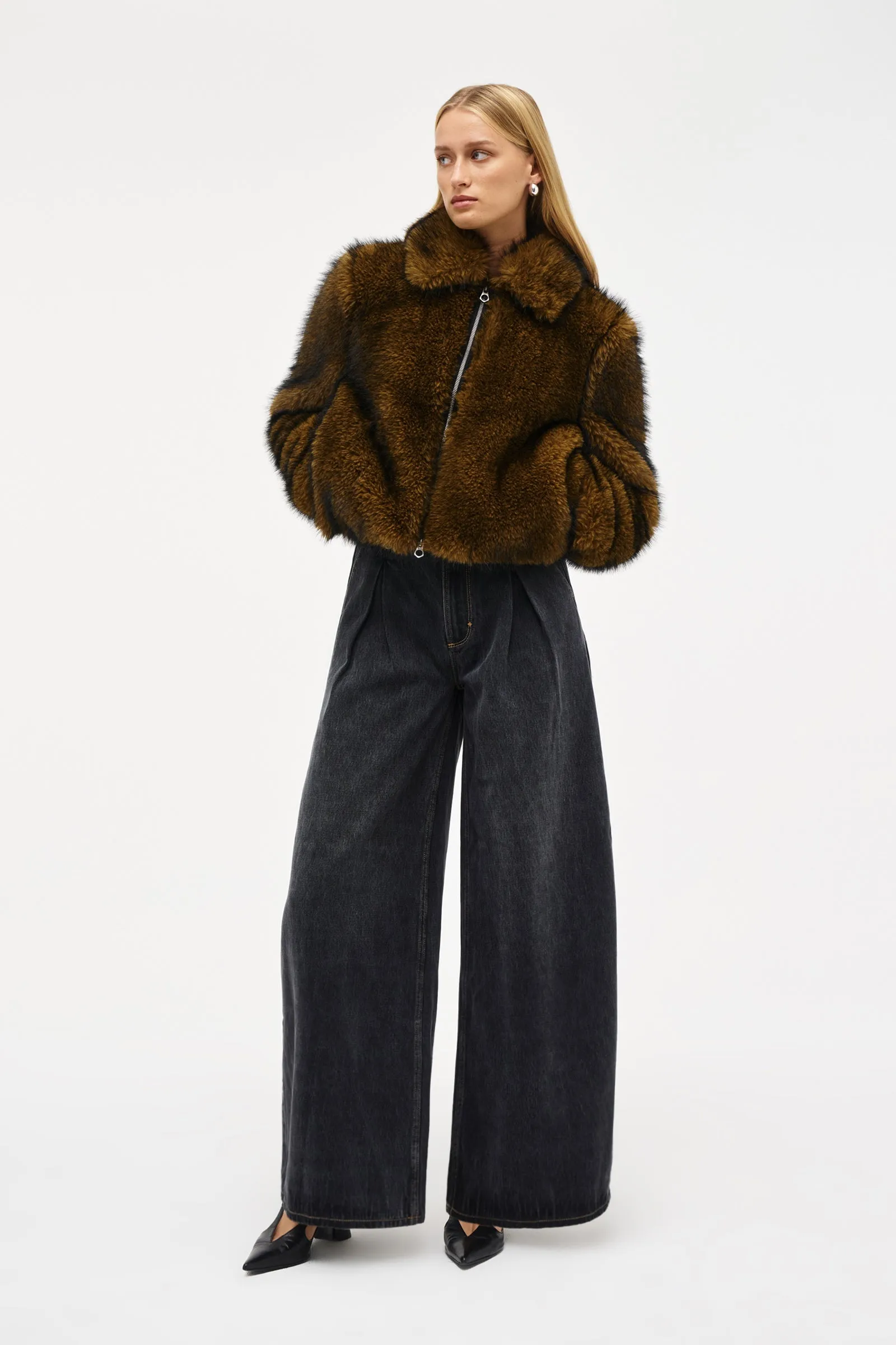 NEUW DENIM - FAUX FUR JACKET (HONEY) - Image 5