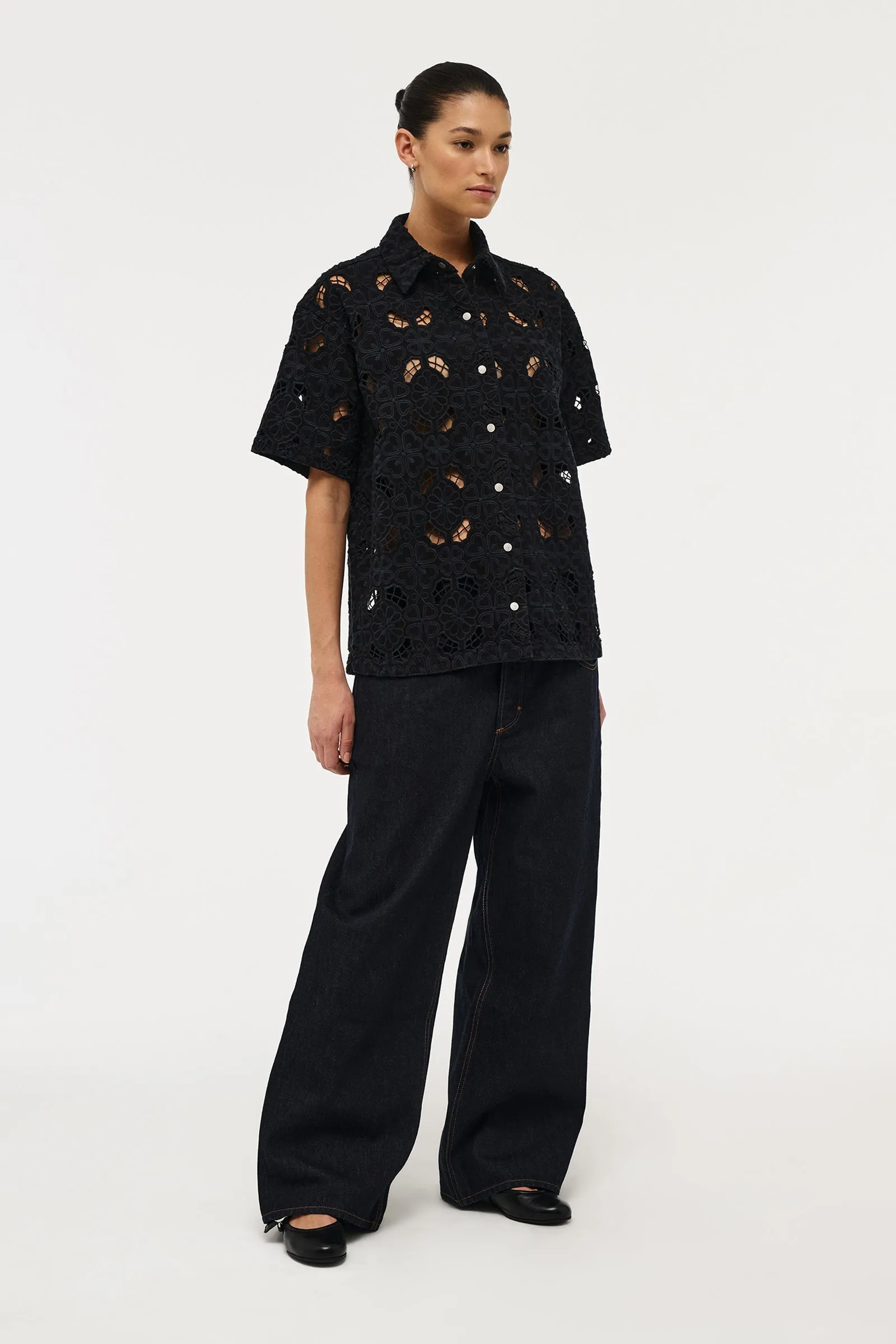 NEUW DENIM - FIORE EMBROIDERY SHIRT (BLACK) - Image 5