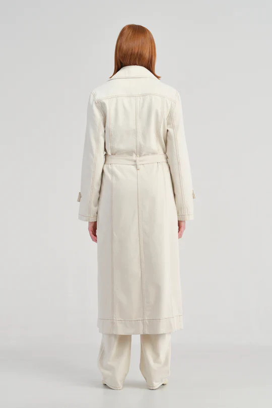 NOBODY DENIM - Anna Trench Coat (Ecru) - Image 3