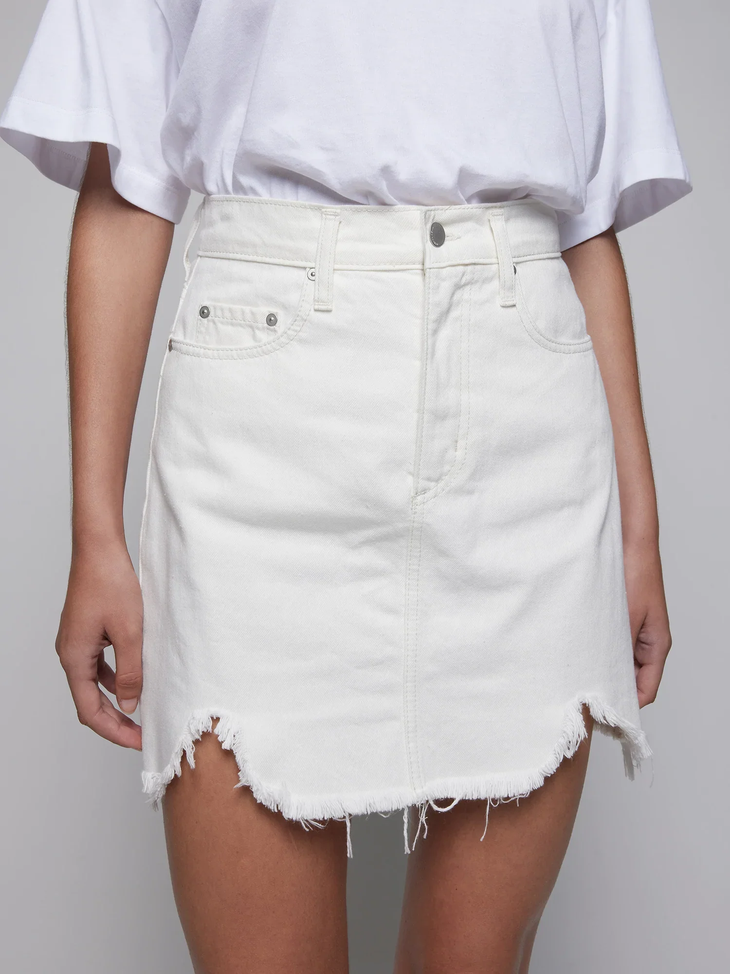 NOBODY DENIM - Piper Skirt (Chalk) - Image 5