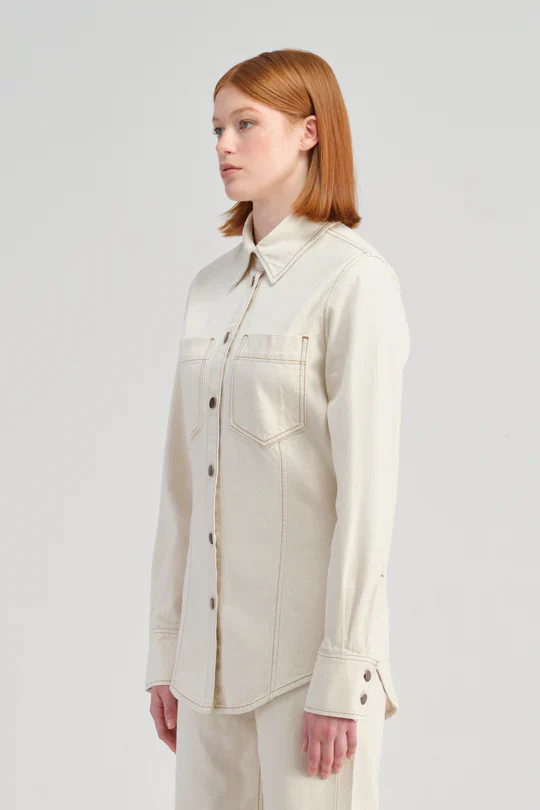 NOBODY DENIM -  Robyn Denim Shirt (Ecru) - Image 4