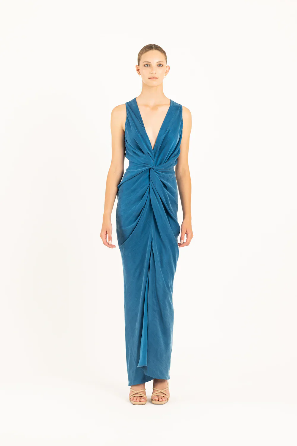 ONE FELL SWOOP - Gaia Maxi Dress (Egyptian Blue) - Image 3