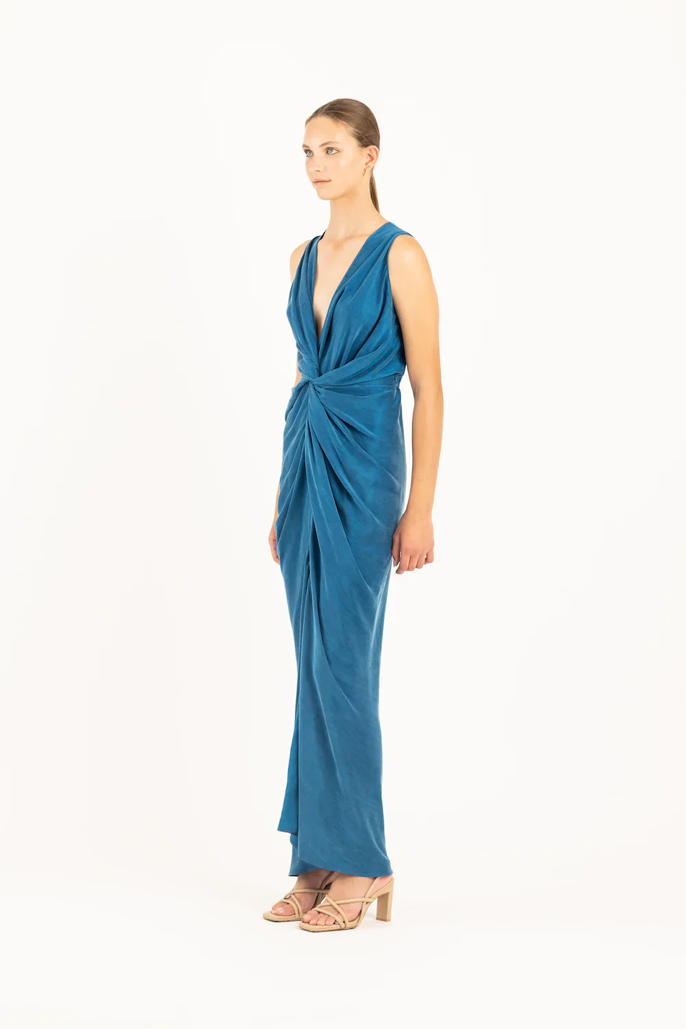ONE FELL SWOOP - Gaia Maxi Dress (Egyptian Blue) - Image 4