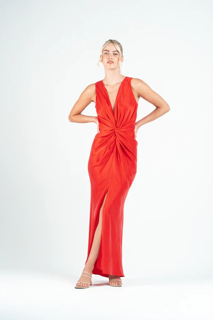 ONE FELL SWOOP - Gaia Maxi Dress (Rosso) - Image 3