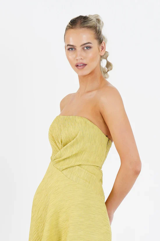 ONE FELL SWOOP - Quartz Midi Dress (Golden Straw) - Image 5