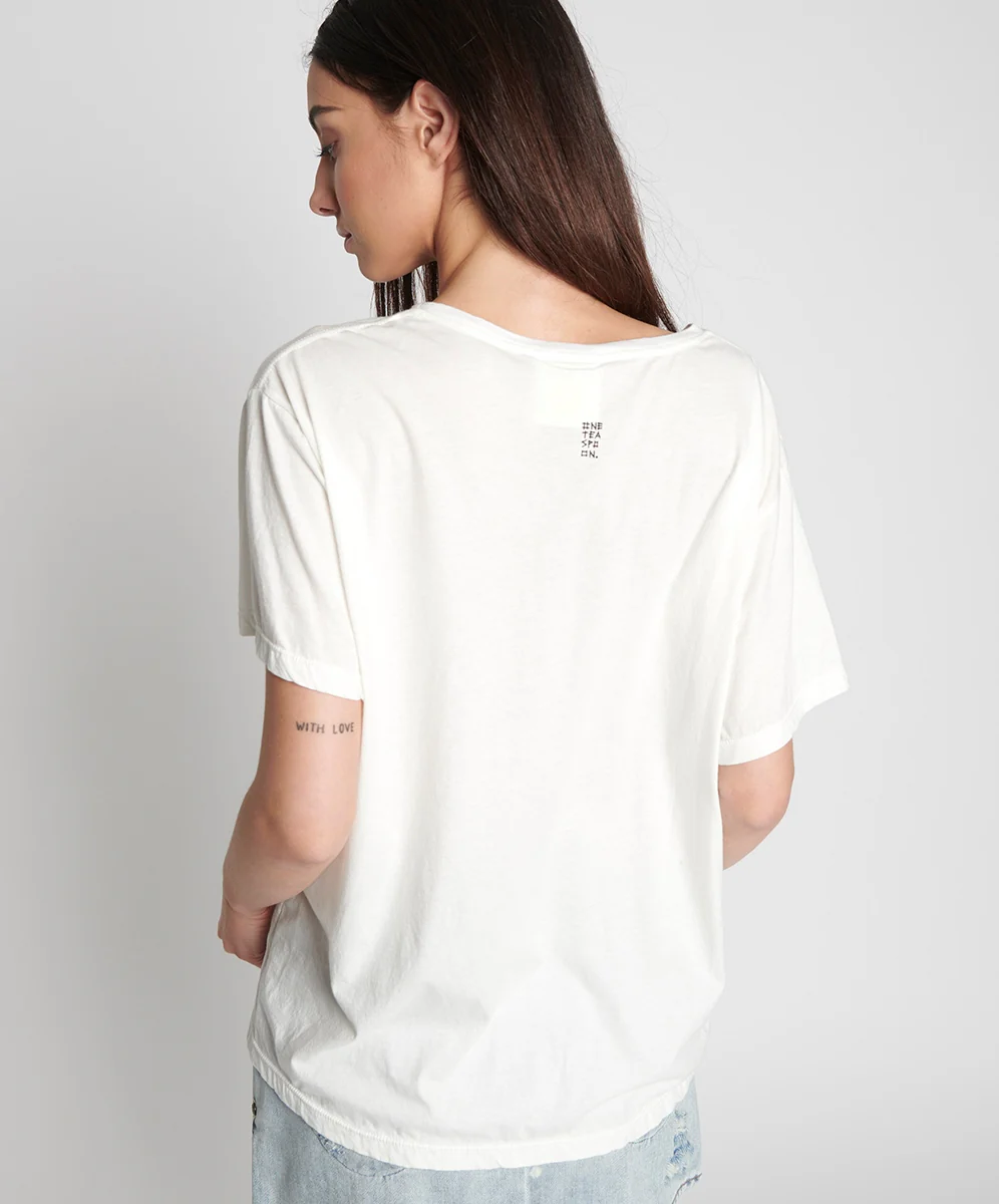 ONE TEASPOON - Black Radical Boyfriend Tee (White) - Image 4