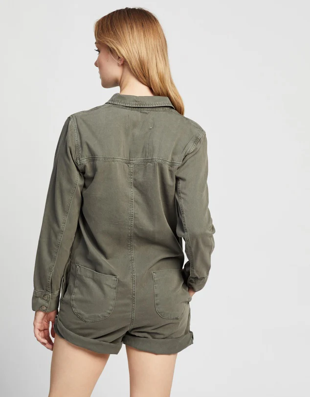 ONE TEASPOON - DARK KHAKI PROPHECY JUMPSUIT - Image 3