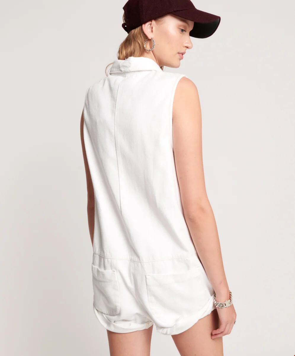 ONE TEASPOON - Mini Braxton Utility Suit (White) - Image 3