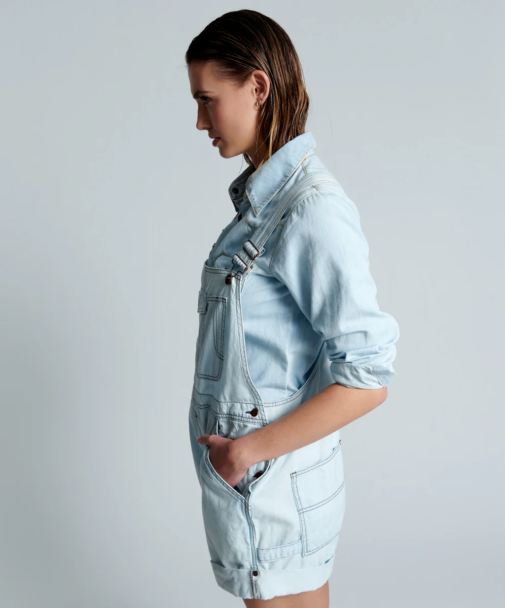 ONE TEASPOON - Rose Ave Overalls (Capri Blue) - Image 4
