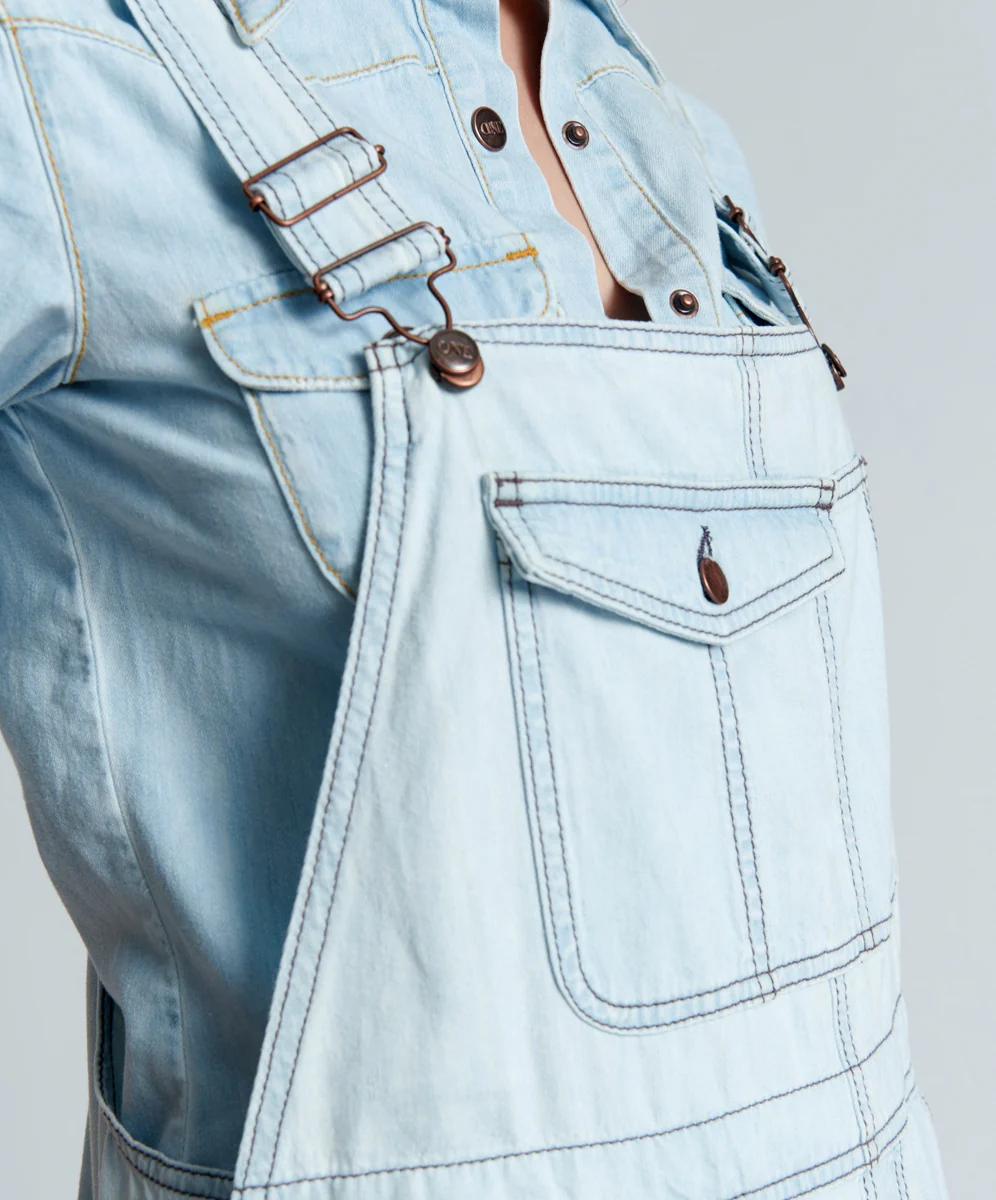 ONE TEASPOON - Rose Ave Overalls (Capri Blue) - Image 6