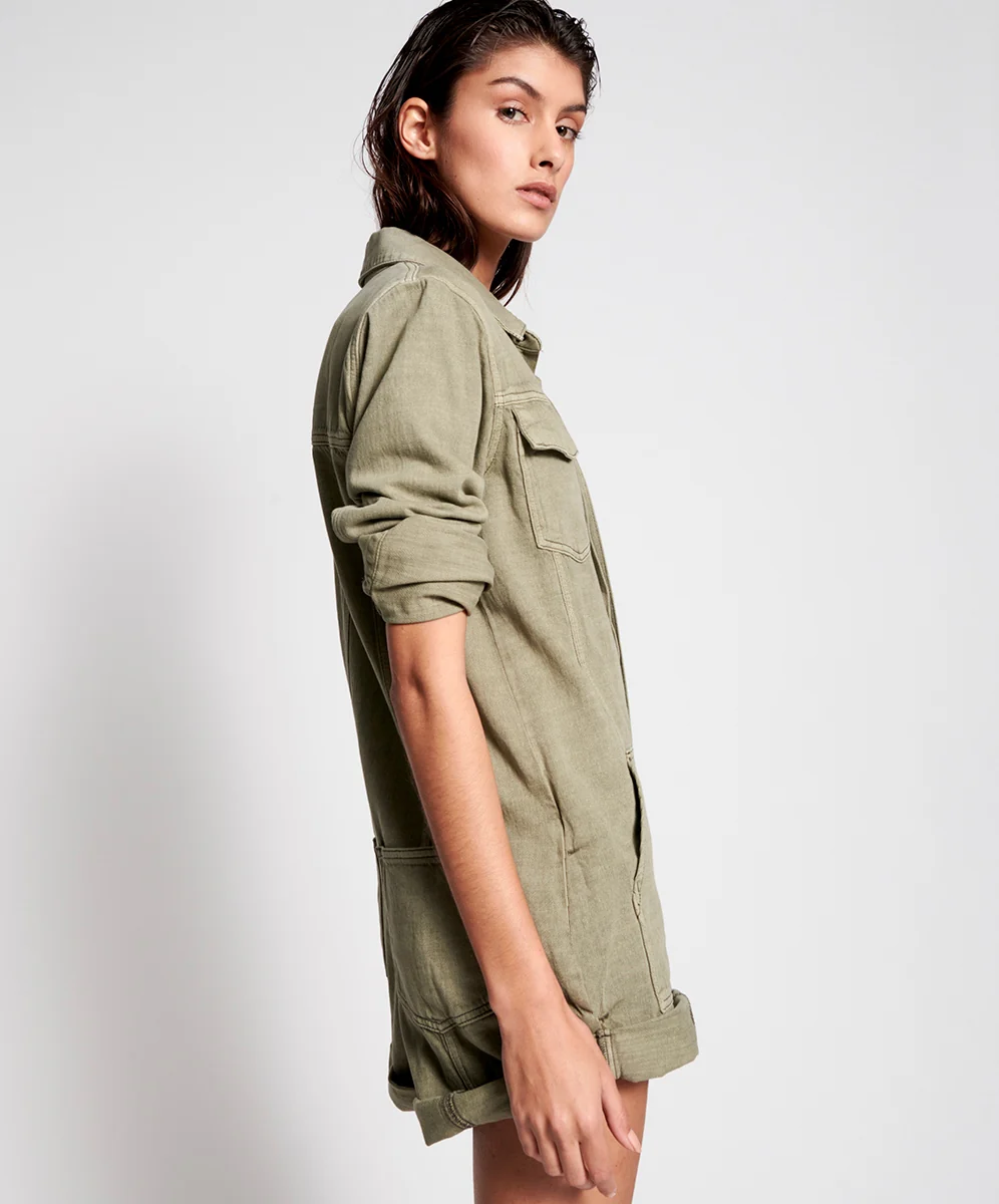 ONE TEASPOON - Vintage Khaki Cargo Phrophecy Jumpsuit - Image 4
