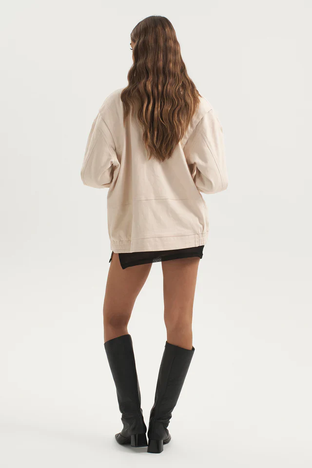 OWNLEY - Jakey Denim Bomber (Ecru) - Image 3