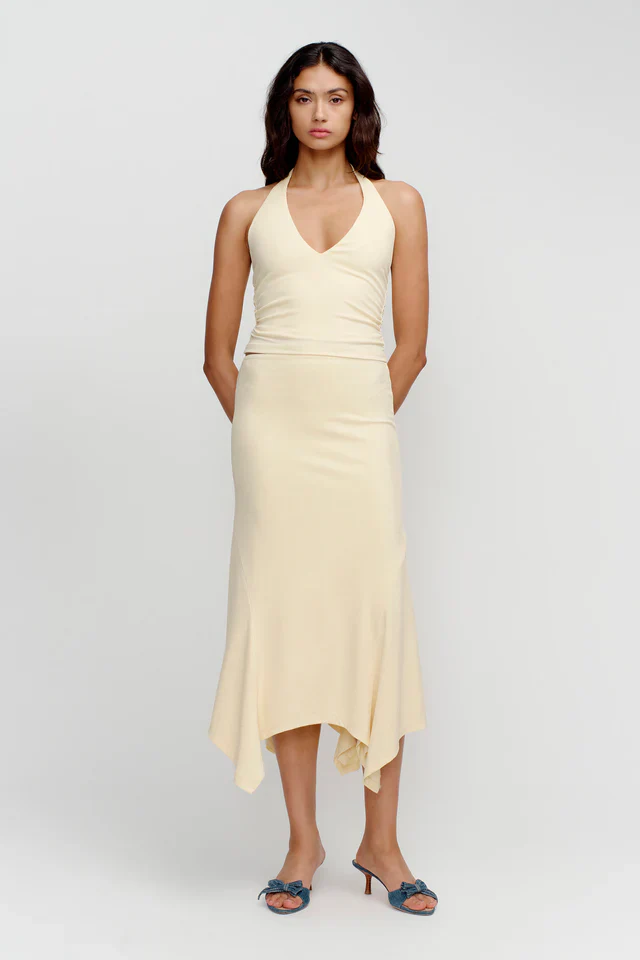 OWNLEY - KYAH HALTER TOP (BUTTER) - Image 3