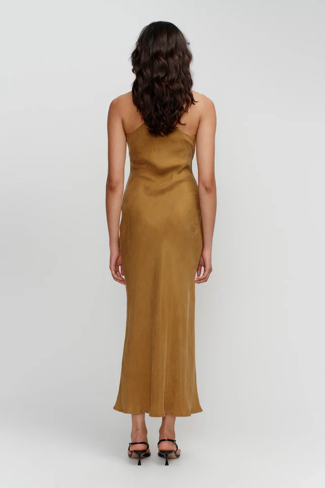 OWNLEY - SIENNA SLIP DRESS (CARAMEL) - Image 2