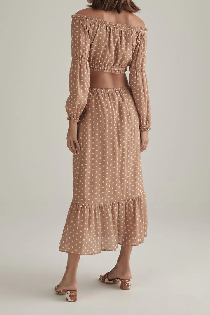 OWNLEY - The Philly Skirt (Tan Polka) - Image 2