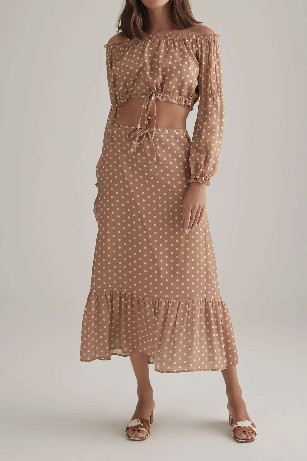 OWNLEY - The Philly Skirt (Tan Polka) - Image 3