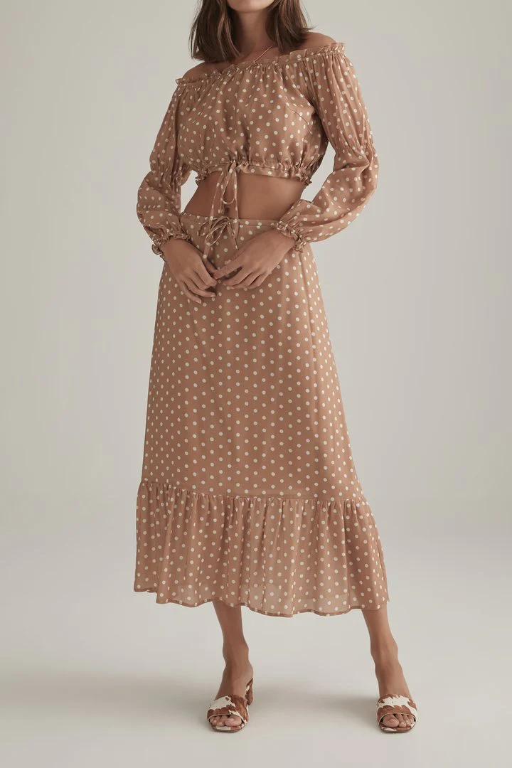 OWNLEY - The Philly Skirt (Tan Polka) - Image 4