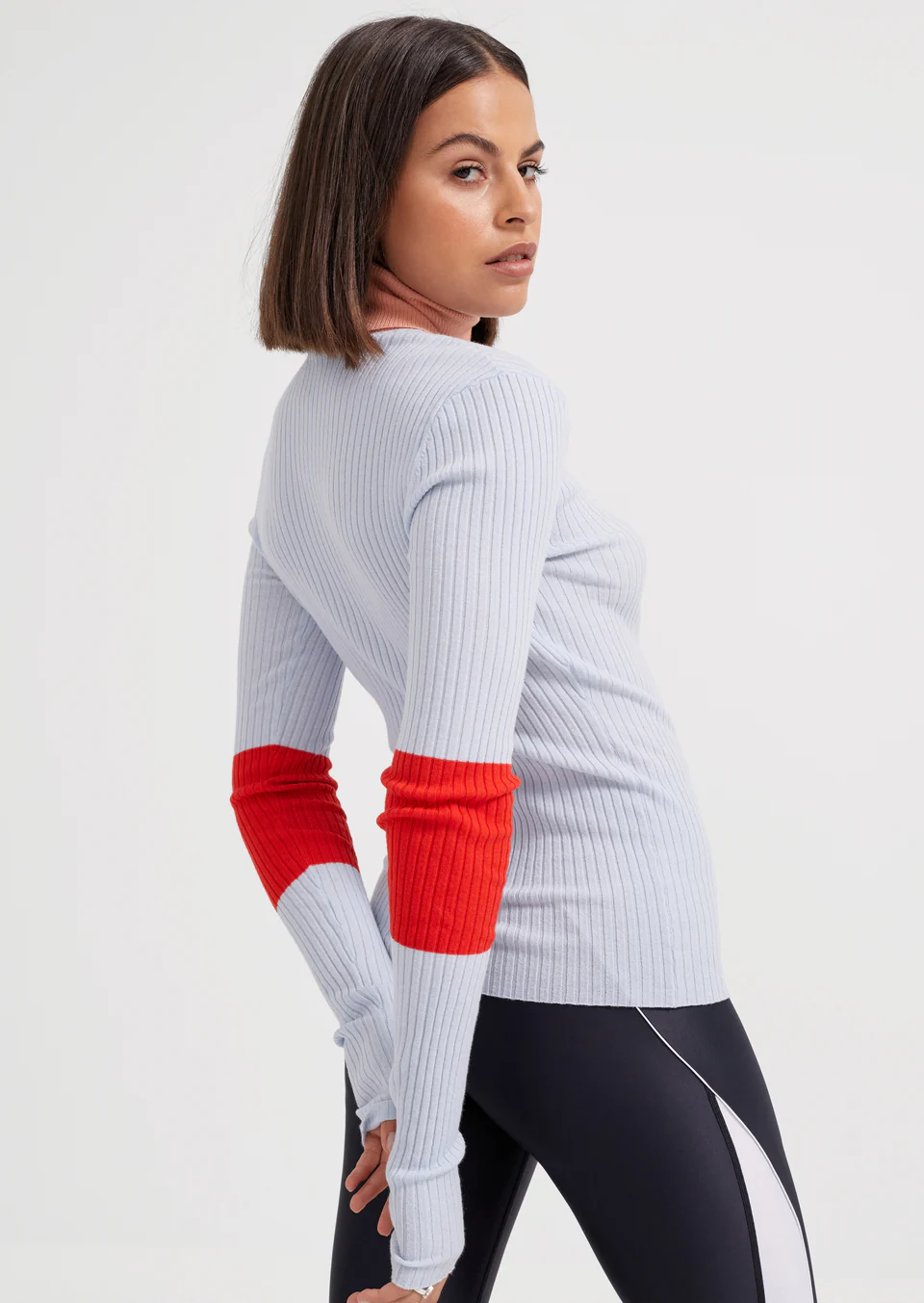 P.E NATION - Fadeaway LS Knit Top (BALLAD BLUE) - Image 3