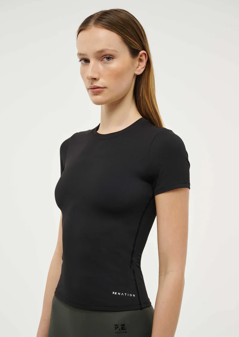 P.E NATION - FOUNDATION SHORT SLEEVE TEE (BLACK) - Image 3